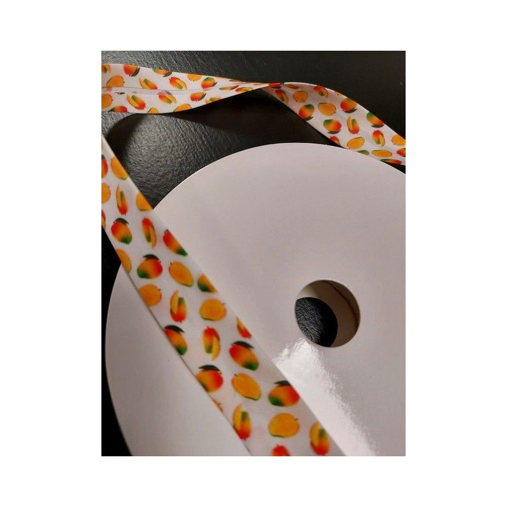Biais binding  20mm printed with mango