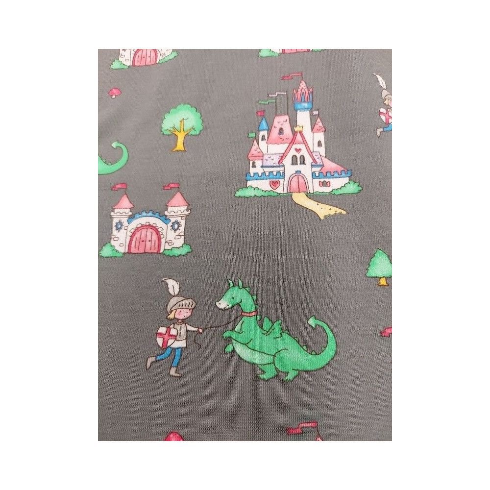 Tissu jersey de coton enfant imprimé dragon