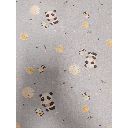 Cotton material print with panda