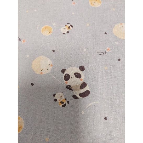 Cotton material print with panda