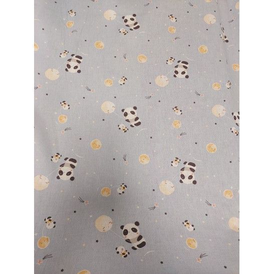 Cotton material print with panda