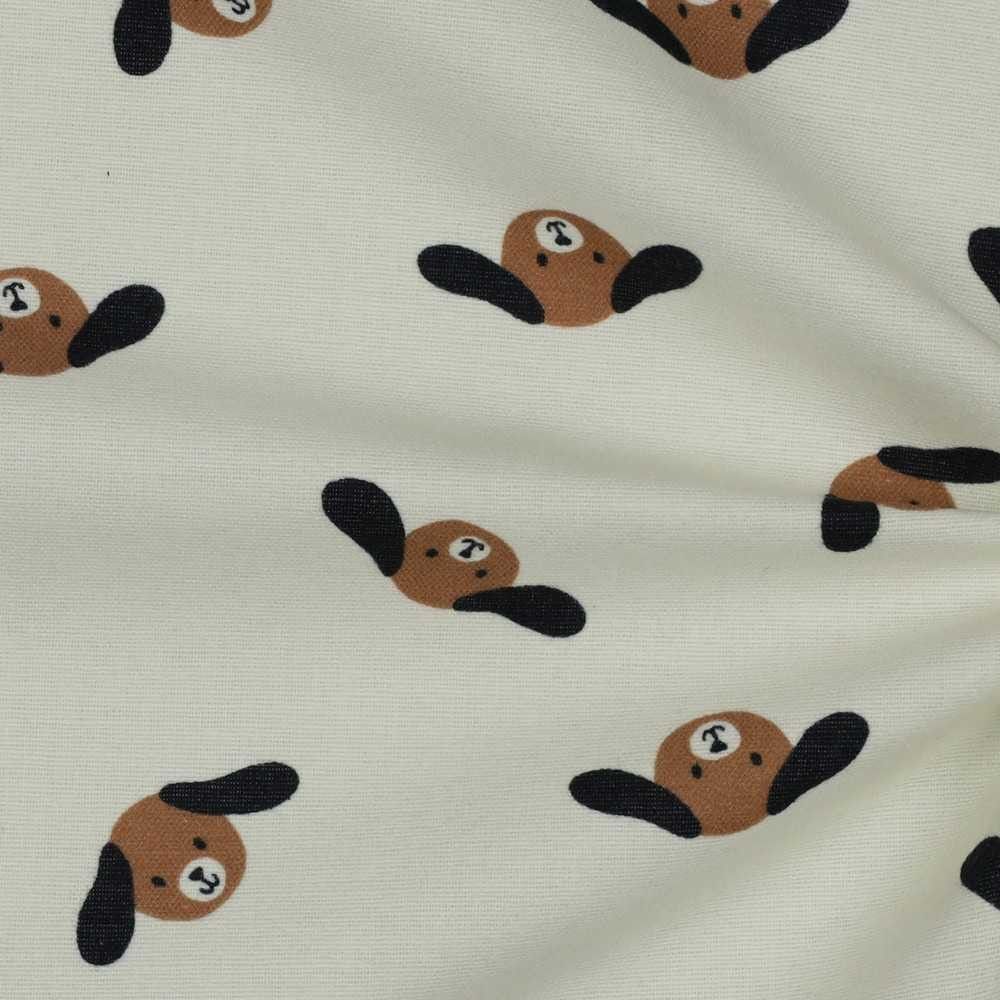 Flannel  cotton material print with dog