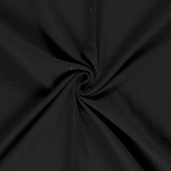 Double gauze material colour black