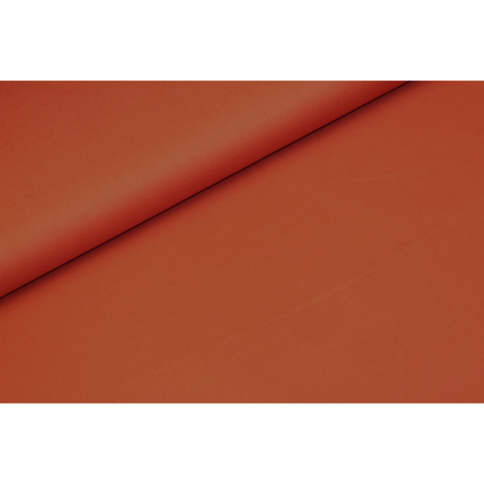 Tissu coton uni coloris rouille