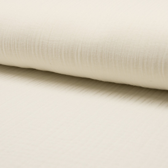 Double gauze material colour ecru