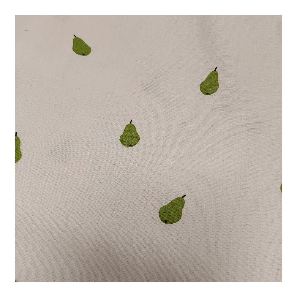 Cotton material print with small pear