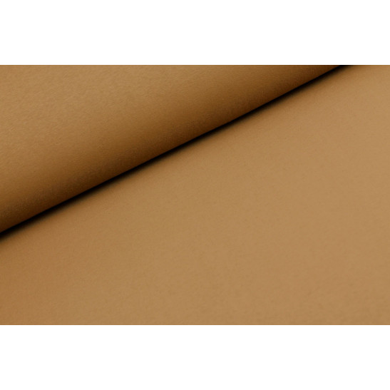 Tissu sweat molleton jogging beige foncé