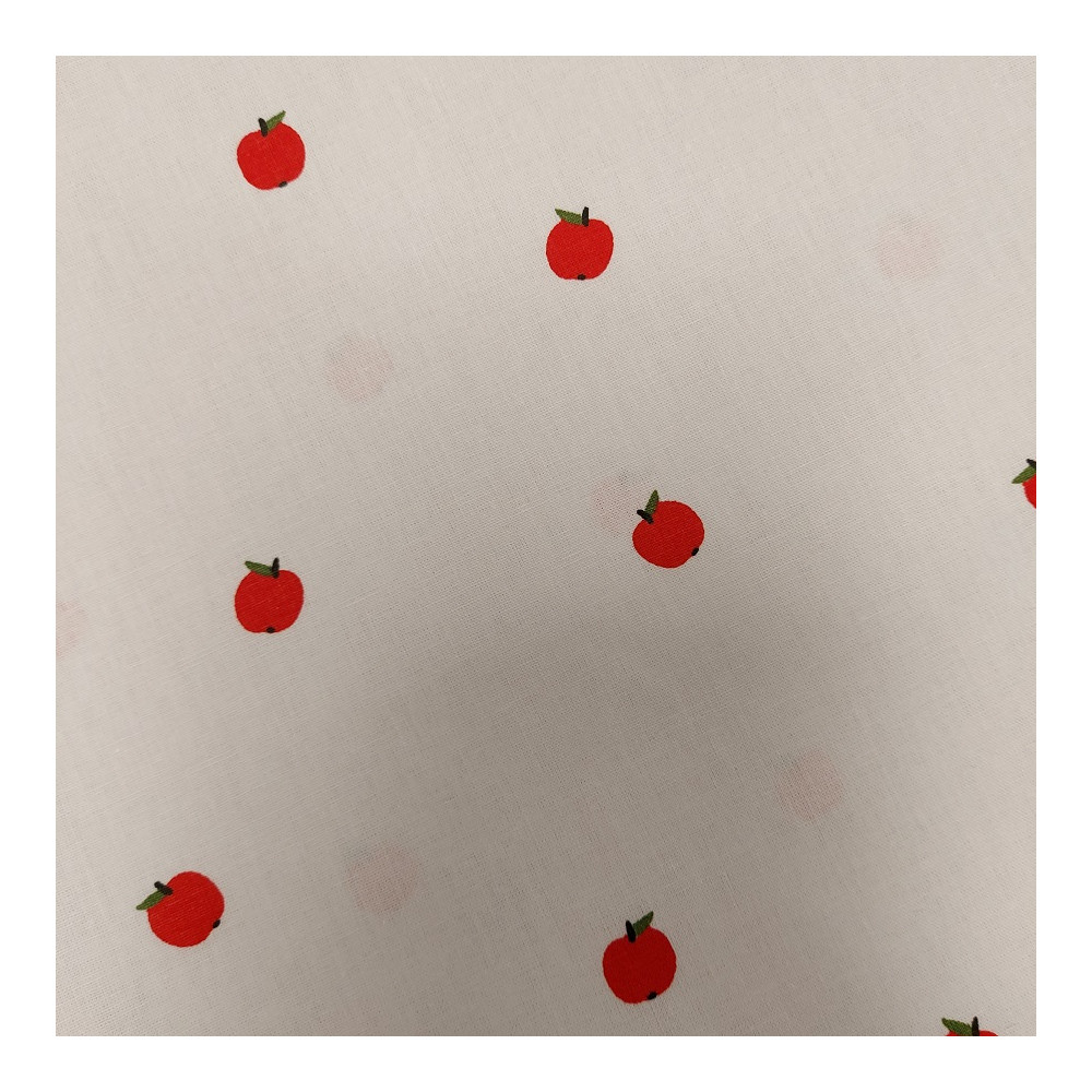 Tissu coton imprimé mini pomme