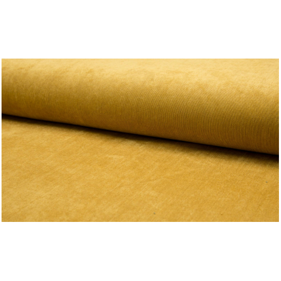 Tissu velours fine côte coloris moutarde