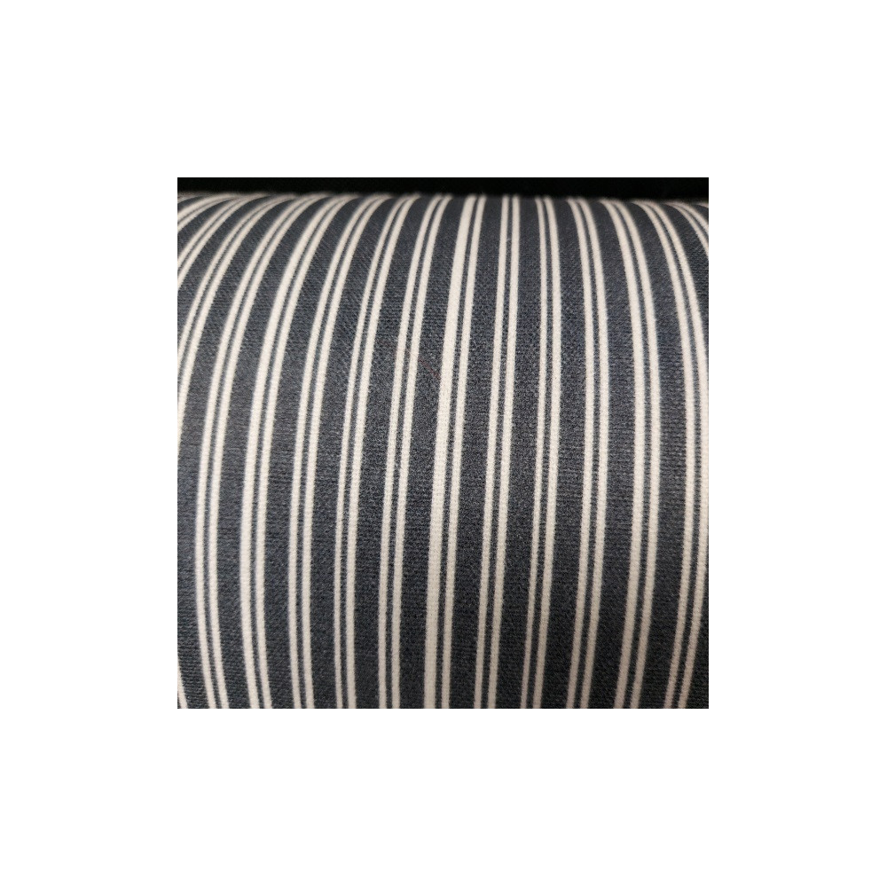 Tissu coton d'ameublement à rayure bleu marine 280 cm large