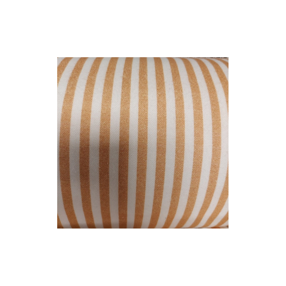 Tissu coton d'ameublement à rayure rouille  280 cm large