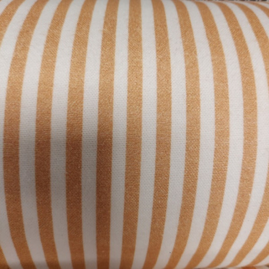 Tissu coton d'ameublement à rayure rouille  280 cm large