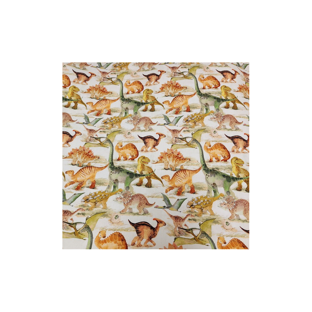 Tissu coton enfant imprimé dinosaure
