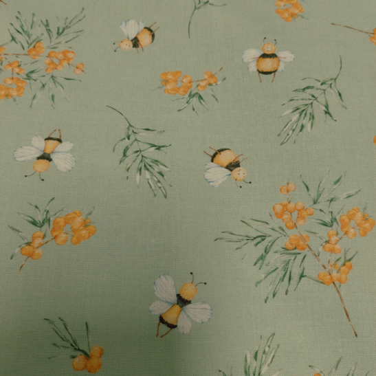 Tissu coton enfant imprimé abeille