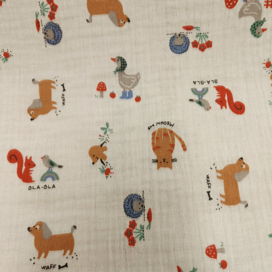 Double gauze children material Domotex Cakett