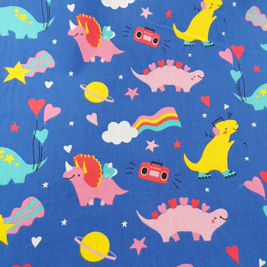 Cotton material Domotex print with dino