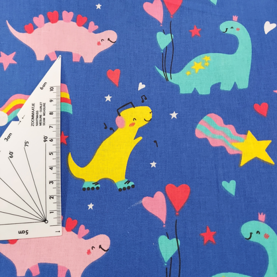 Tissu coton enfant Domotex imprimé dinosaure