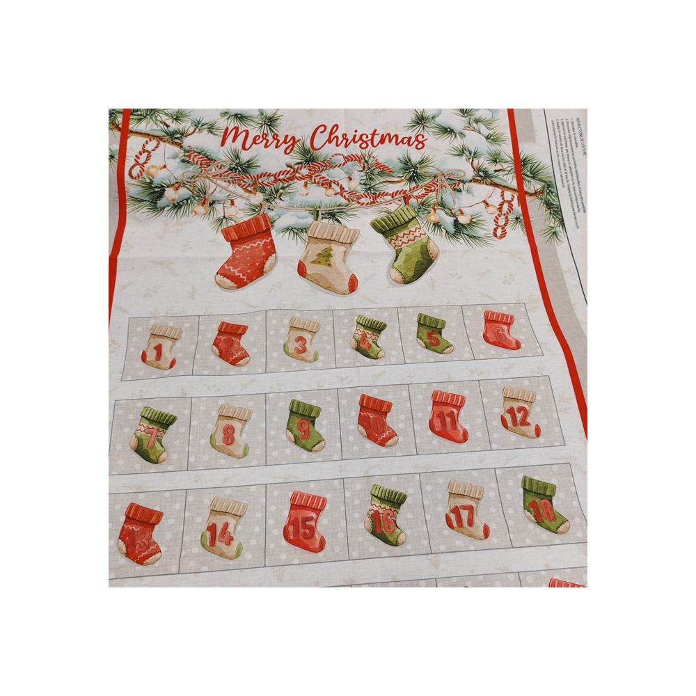 Calendrier de l'avent à coudre Merry Christmas