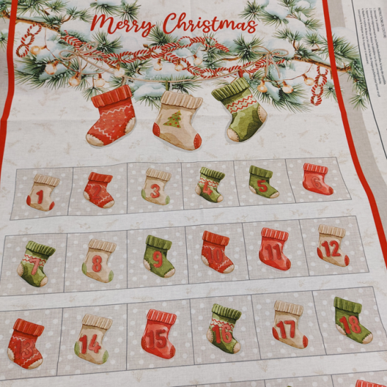 Calendrier de l'avent à coudre Merry Christmas