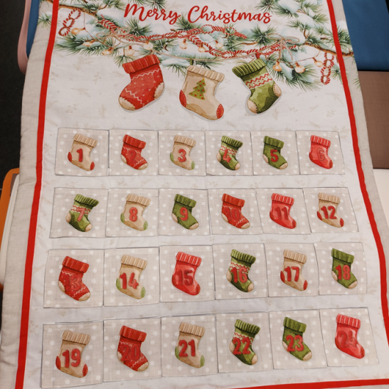 Calendrier de l'avent à coudre Merry Christmas