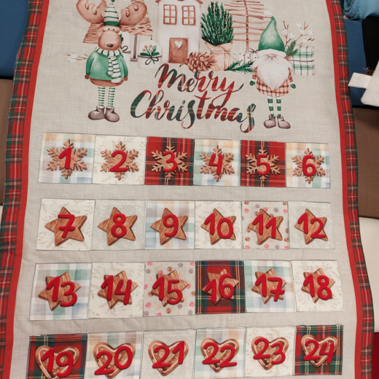 Calendrier de l'avent à coudre Gnome