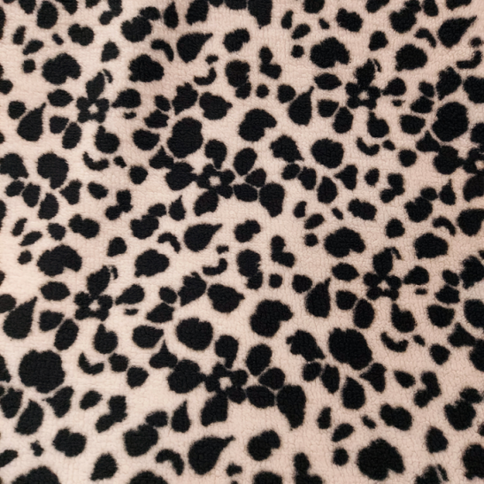 Teddy fleece material Leopard
