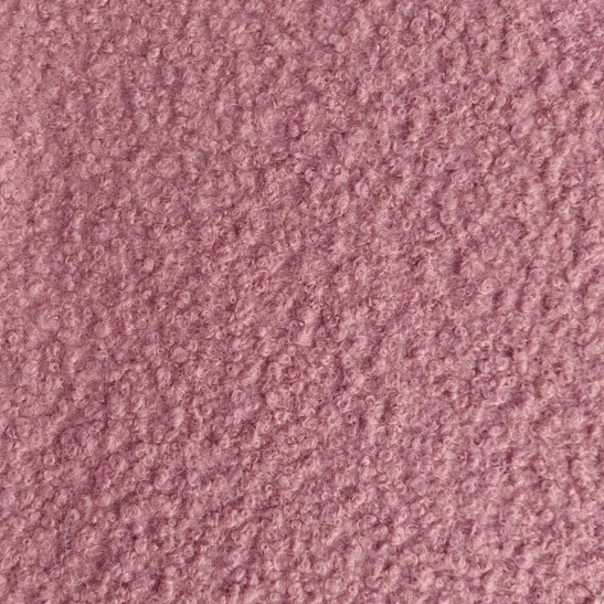 Tissu lainage bouclette coloris vieux rose