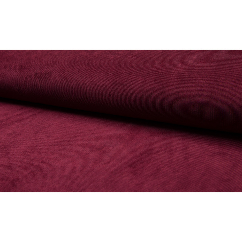Corduroy 21 W material small wale velvet  color burgundy