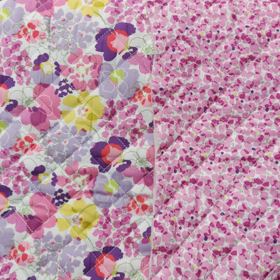 Tissu matelassé réversible imprimé printemps
