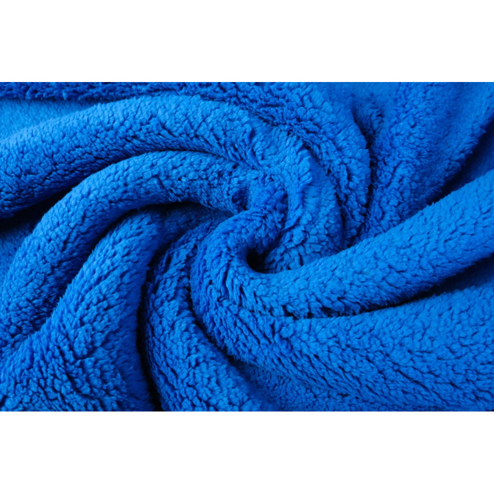 Polar fleece teddy material  color kobalt