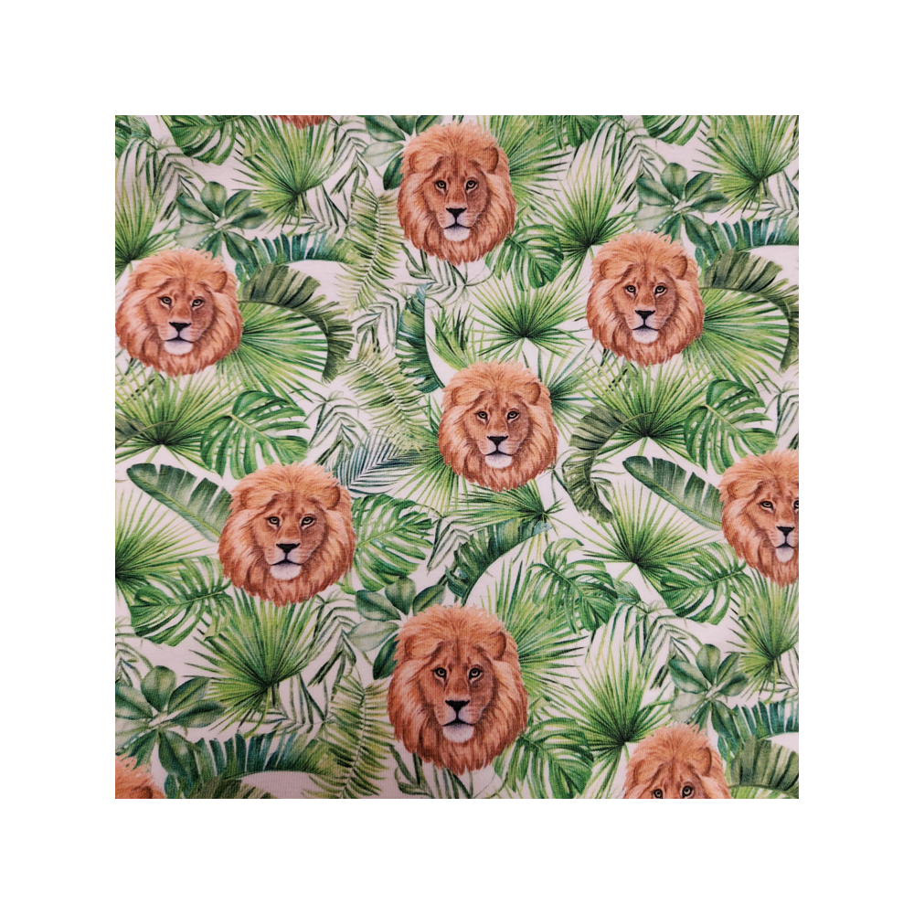 Jersey printed material with lion