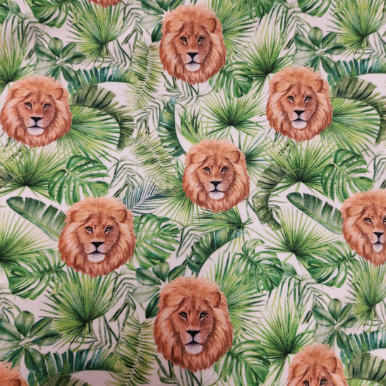 Jersey printed material with lion