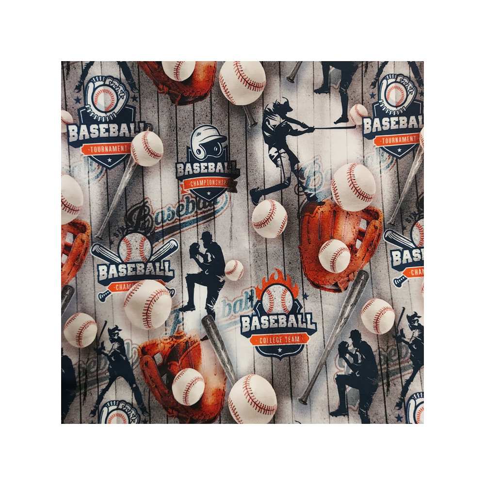 Jersey digital printed material with base ball