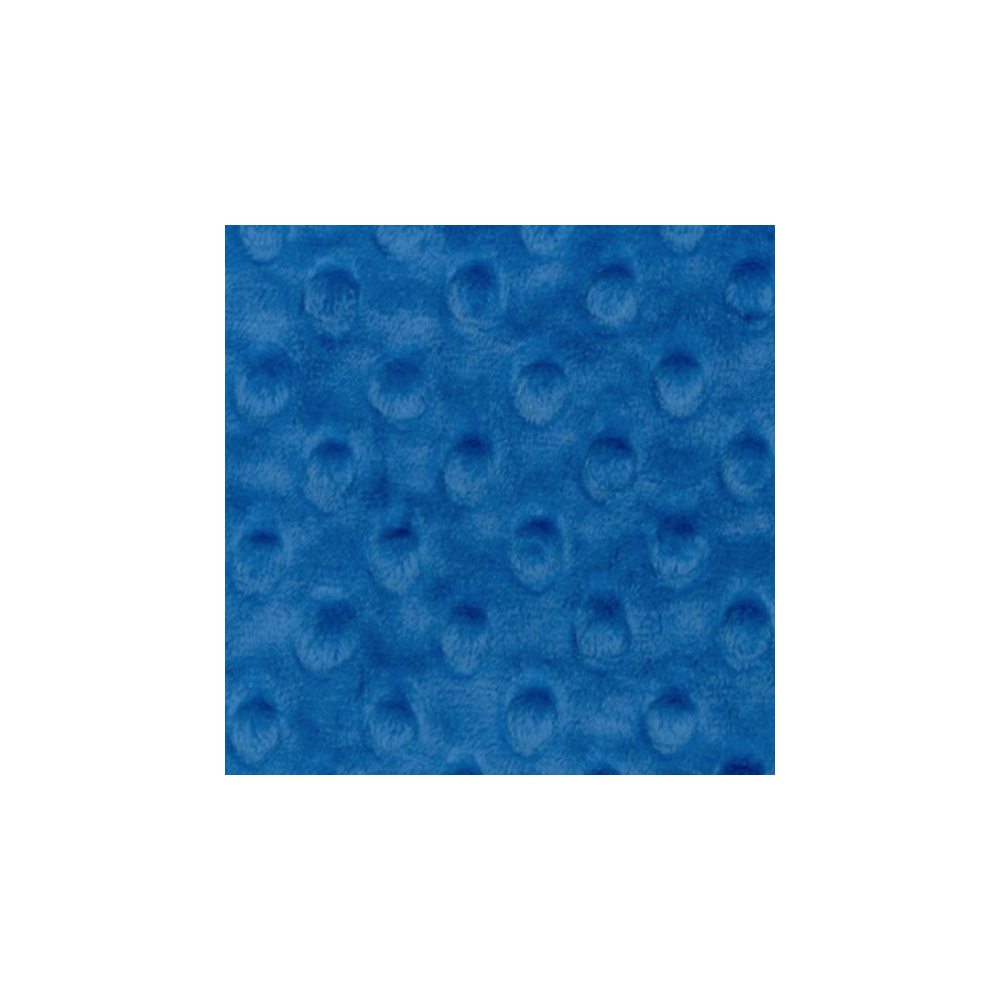 Tissu minky à pois coloris bleu cobalt