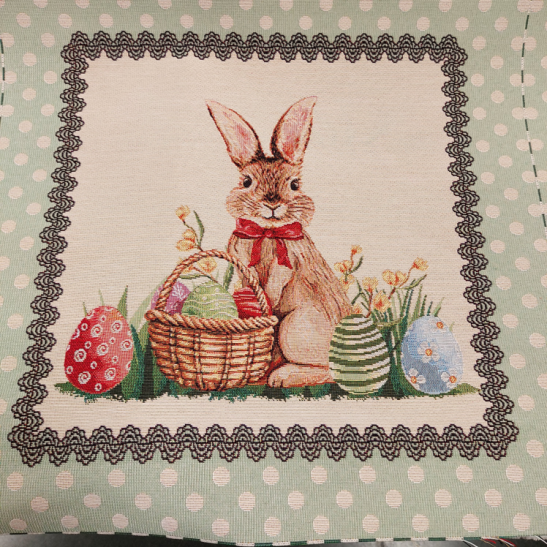 Gobelin panel Easter rabbit and egg