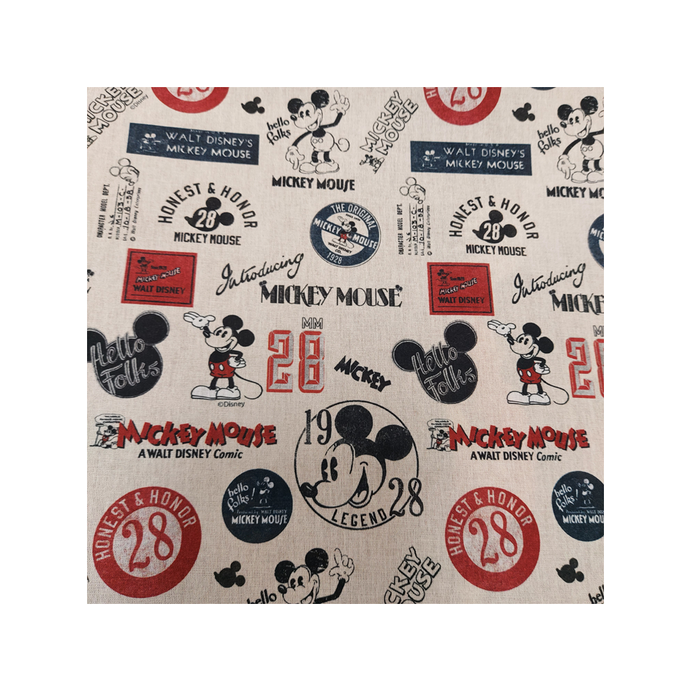 Tissu coton Walt Disney Mickey vintage