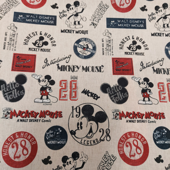 Tissu coton Walt Disney Mickey vintage