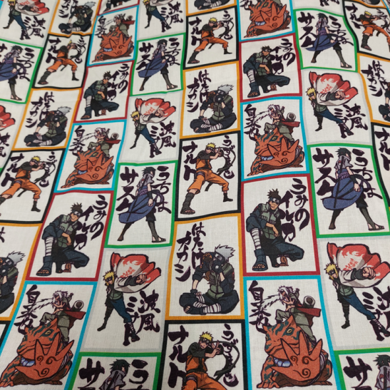 Tissu licence coton manga Naruto et Yamato