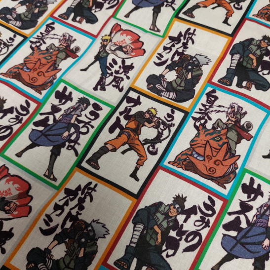 Tissu licence coton manga Naruto et Yamato