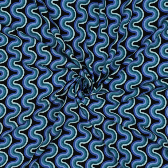 Tissu viscose Poppy wavy