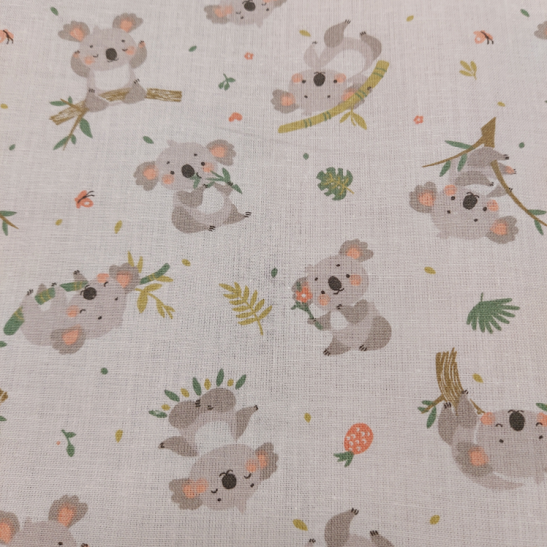 Cotton material  print with koala