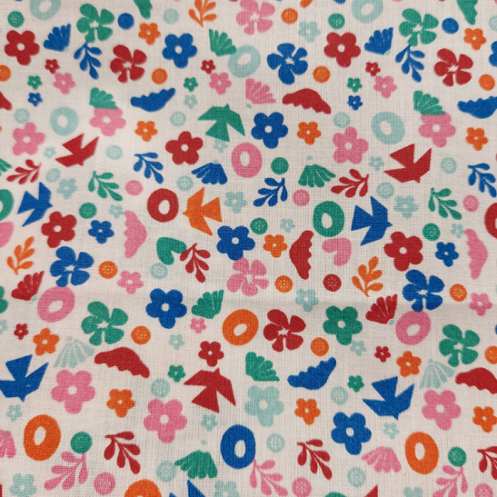 Tissu coton imprimé hirondelles