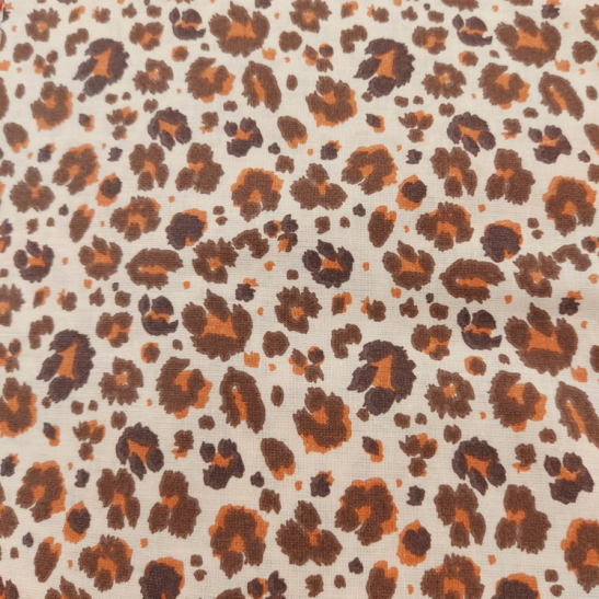 Tissu coton imprimé léopard