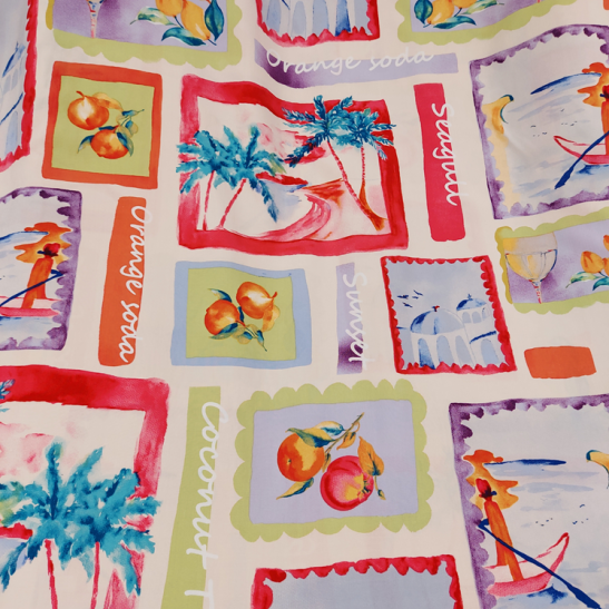 Viscose material print Holiday