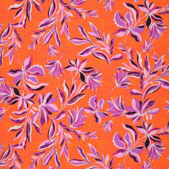 Tissu viscose stretch Toscana coloris orange