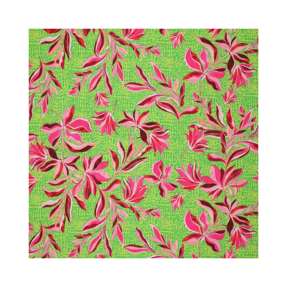 viscose popeline material print Toscana color green