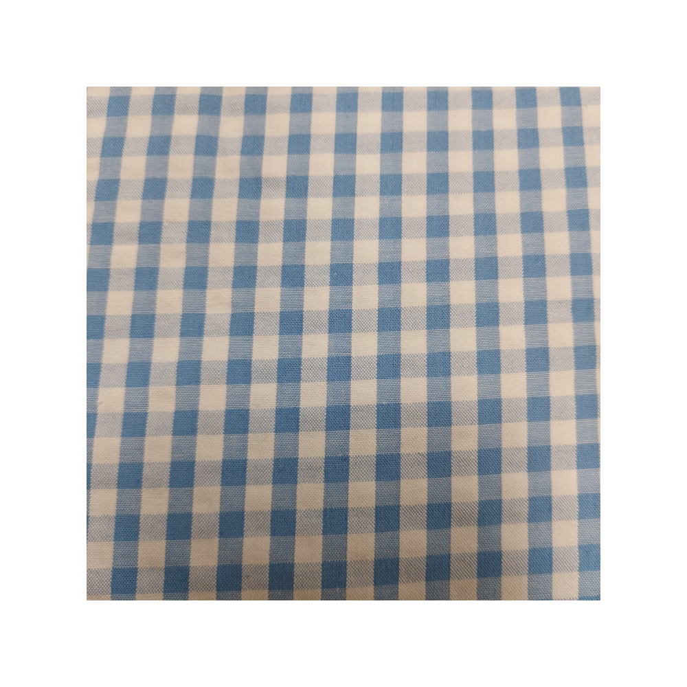 Vichy seersucker material color blue 5 mm