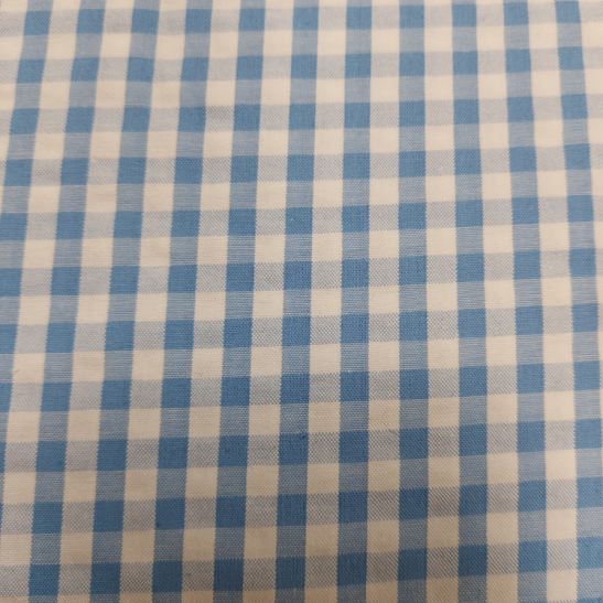 Tissu vichy seersucker bleu 5 mm