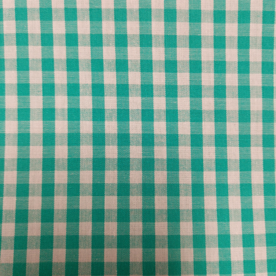 Tissu vichy coloris vert 5 mm