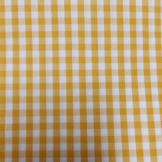 Tissu vichy coloris moutarde 5 mm